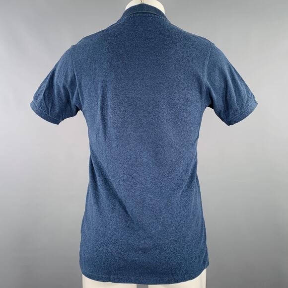 LACOSTE Size S Navy Cotton Half Placket Polo - Picture 3 of 5